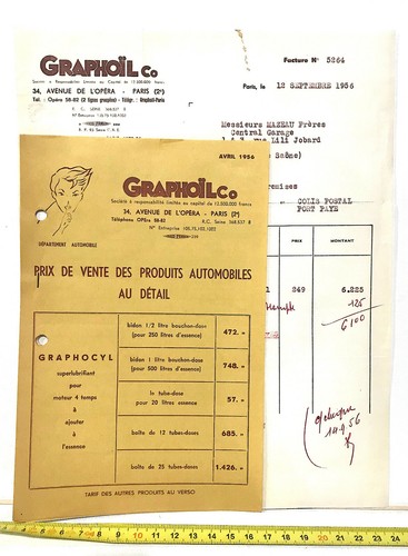 Old advertising document - document, oil