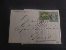 FRANCE LETTRE NAPOLEON 20 CERES 37 CAD 17 CONVOYEUR MARSEILLE A PARIS COTE +300€