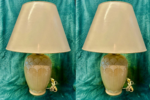Paire lampe céramique - paire, de