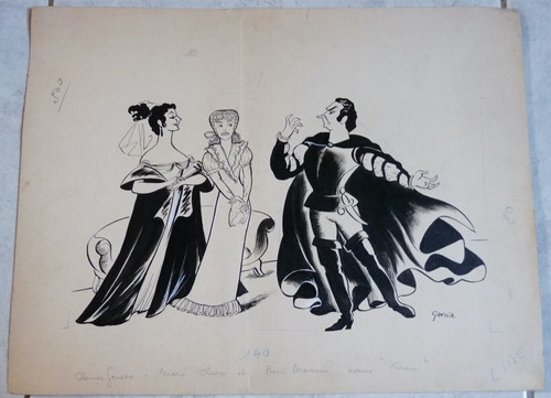 Rare dessin encre - à, l'encre