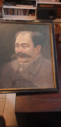 Portrait ancien peinture de - peinture, j