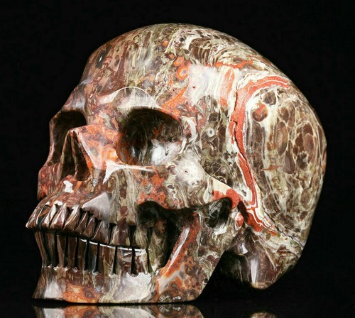 Crâne sculpté agate - en,