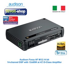 DSP Audison Forza AF M12,14 bits 14 canaux avec amplificateur 60 W x 12 @ 4 Ω