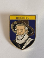 Broche Brooch roi de France king Henri IV 4 blason royal signé édition Atlas