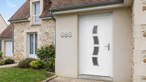Porte entrée pvc - porte,
