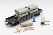 10 Tuyaux beton 80cm H0 1:87