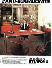 PUBLICITE ADVERTISING 0217  1978  les mobiliers de bureau Strafor
