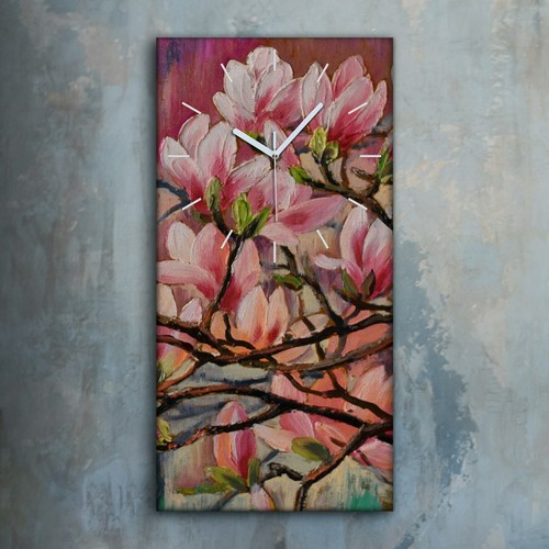 Horloge murale sur toile 30x60
