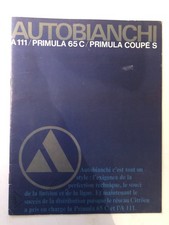 AUTOBIANCHI brochure A111 PRIMULA 65C PRIMULA COUPES