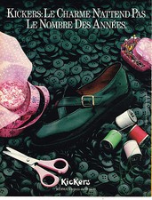 PUBLICITE ADVERTISING 015  1985  KICKERS   chaussures enfants modèle KESMA
