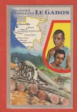 CHROMO - COLONIES FRANCAISES - LE GABON - PRODUITS DU LION NOIR