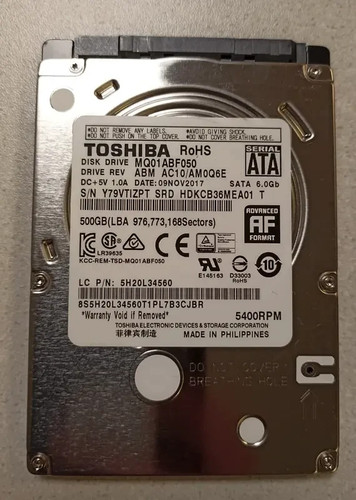 Disque dur hdd fonctionnel 500 - dur,