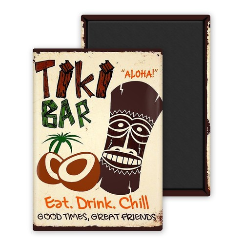 Tiki bar aloha magnet - tiki,