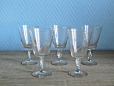 5 verres a eau en cristal très fin année 60 épis de blé