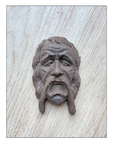 Masque indien statue bois - masque,