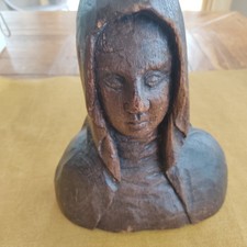 statuette Bois, Buste De Femme