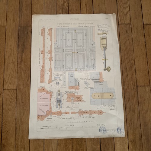 Dessin sur papier menuiserie