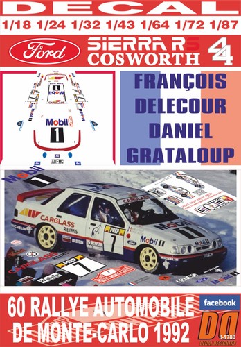 Decal ford sierra cosworth - sierra, rs