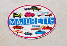 MAJORETTE AUTOCOLLANT ancien DECALQUE  sticker voitures jouets miniatures 70’s