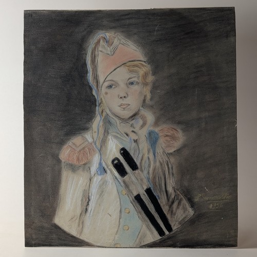 Portrait pastel original 1936 - portrait,