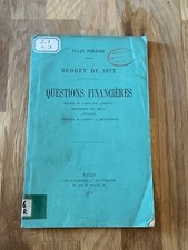 Livre Budget de 1877 Questions