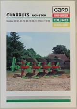 prospectus brochure Charrue DURO NON-STOP tracteur tractor traktor prospekt