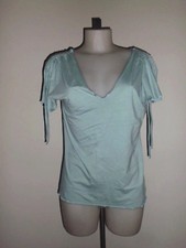 BLOUSE FEMME LIBERTY ISLAND BLEU DELAVE LARGE ENCOLURE ET DECOLETE T:40