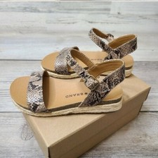 Lucky Brand Kids Ganesha Animal Print NIB Espadrille Sandals Size 11 Girls