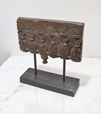 Ancien en Bois Floral Sculpture Panneau Plaque Original Fin Sculpté à la Main