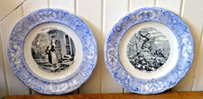 2 Anciennes assiettes parlantes Gien Histoire de Jeanne d'Arc N°2 et N°7