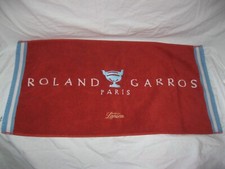 ?? Ancienne SERVIETTE ROLAND-GARROS PARIS CHAMPAGNE LANSON Tennis Drap De Bain