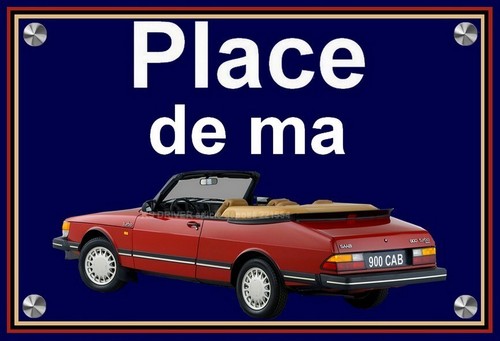 Plaque place ma saab 900 - place,