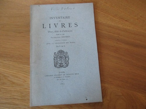 Inventaire des livres abbe - inventaire,