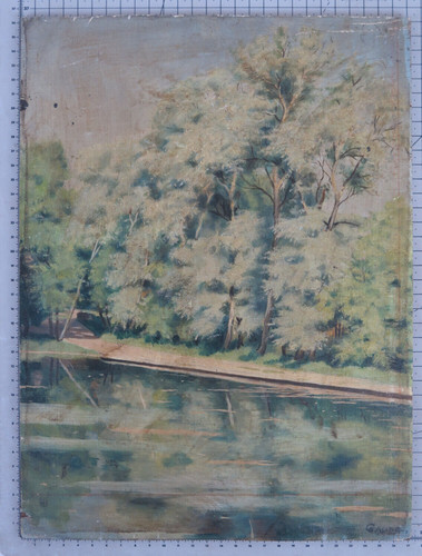 Tableau huile début du - l'huile,