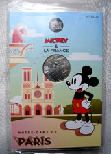 PIECE DE 10 EUROS EN ARGENT MICKEY ET LA FRANCE / NOTRE DAME DE PARIS / NEUVE