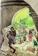 Rabelais Gargantua Pantagruel illustrations J. Touchet 1/40 aquarelle - 1935