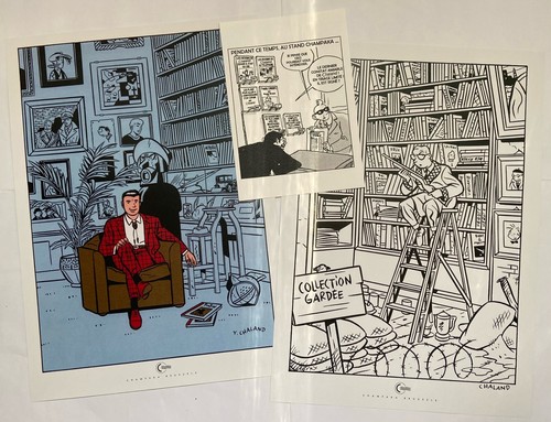 Yves chaland lot 2 exlibris - chaland,