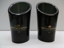 MOET ET CHANDON champagne 2 bougeoirs photophores parfait état