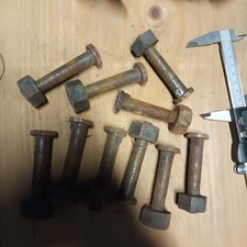  Boulons de charrue 13x 75    Ancien Stock Lot De 10 