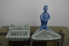 Lot Cendriers publicitaire vide poche GIR et DAVID céramique PROCERAM Aubagne (2