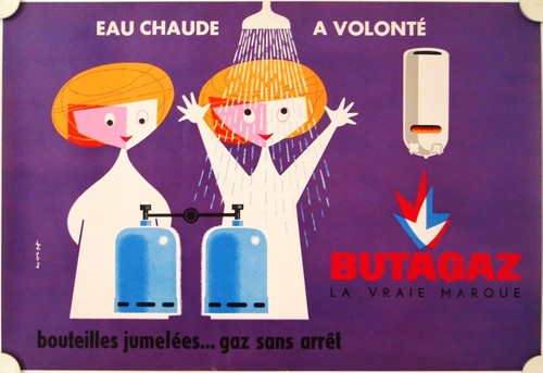 Affiche butagaz eau chaude - butagaz,