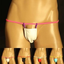 Short string à la mode pour hommes à faible hauteur poche bombée string slips