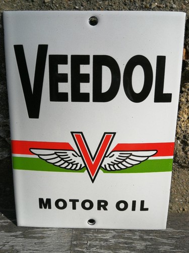 Plaque émaillée veedol motor - plaque,