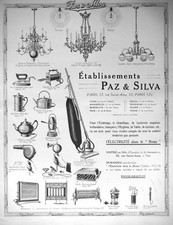 AD PRINT Original 1913 PAZ & SILVA LUSTER KETTLE IRON TEA COFFEE
