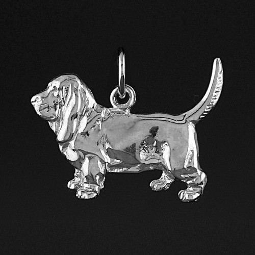 Pendentif chien basset - chien,