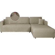 Housse Canapé d'angle Extensible 2 Pieces Protection Canapé d'angle Couvre Ca...