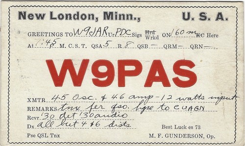 1933 radio qsl - radio,