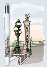 BIC STYLO 4 COULEURS COLLECTOR - PONT ALEXANDRE III - PARIS