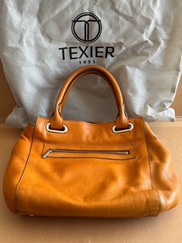 Sac main texier en cuir - ,