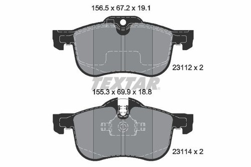 Textar 2311203 front brake - textar,